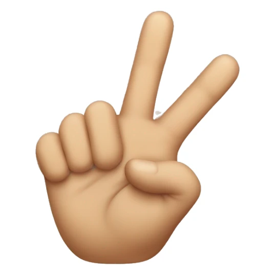 holding up four fingers sticker