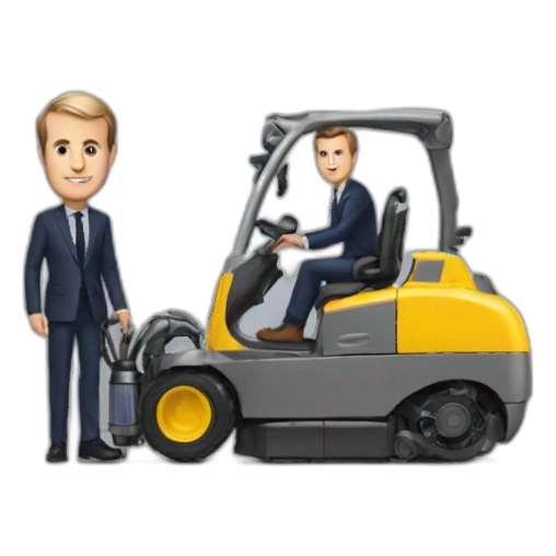 Macron with dyson sticker