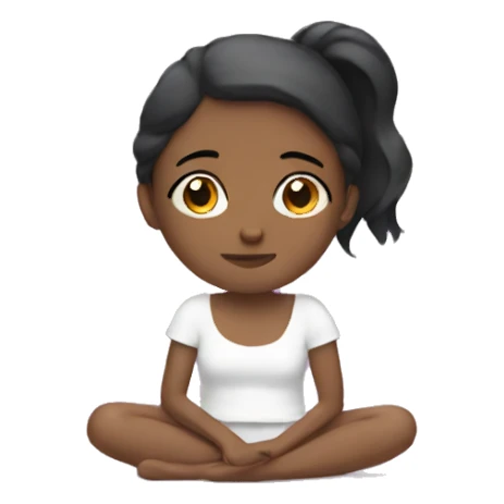 Girl doing self care sticker