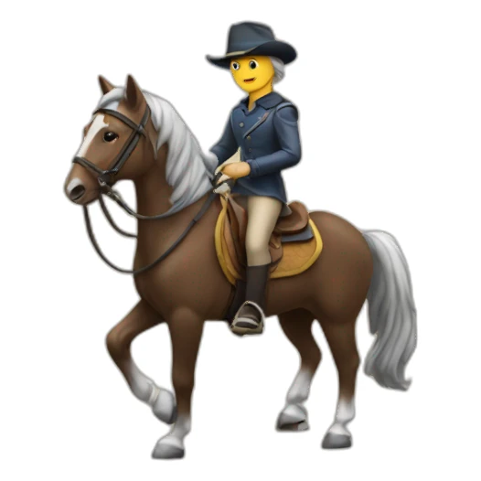 Chat sur un cheval sticker