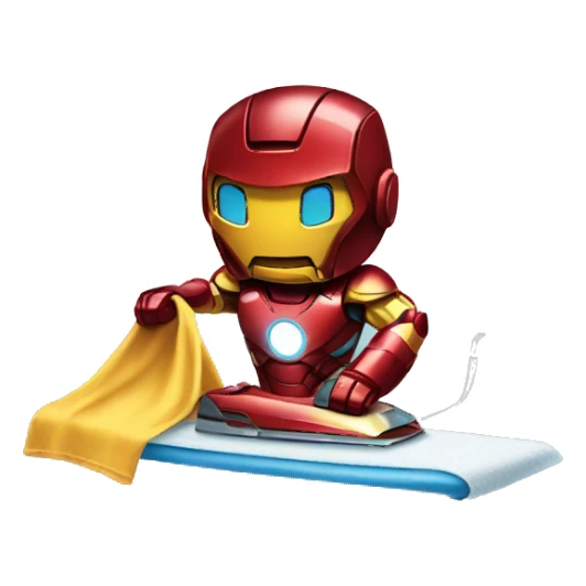 ironman ironing clothes sticker