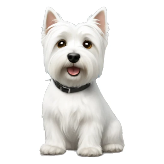 white highland terrier looking at the view  sticker