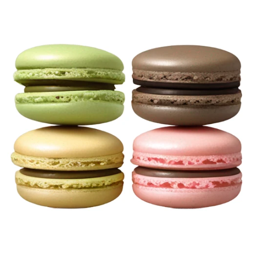 Chocolate vanilla, Matcha, and pistachio macaroon ￼ sticker