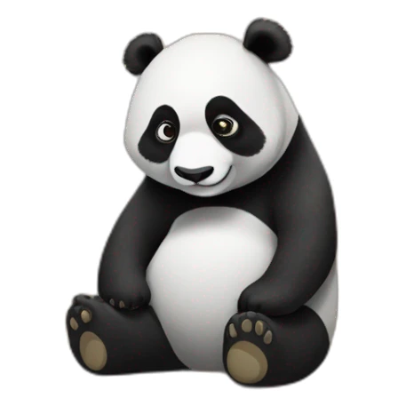 Panda au désert qui se noie sticker