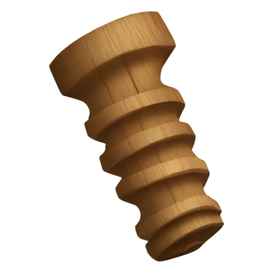 wooden screw sticker