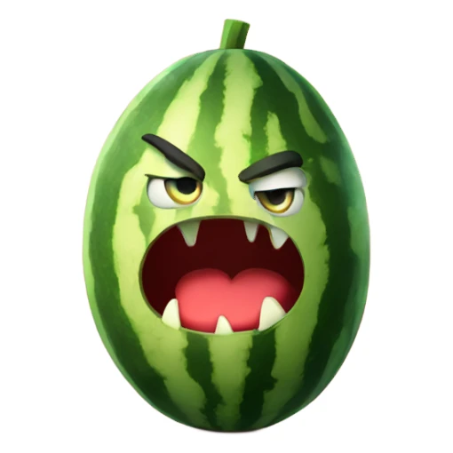 angry watermelon sticker