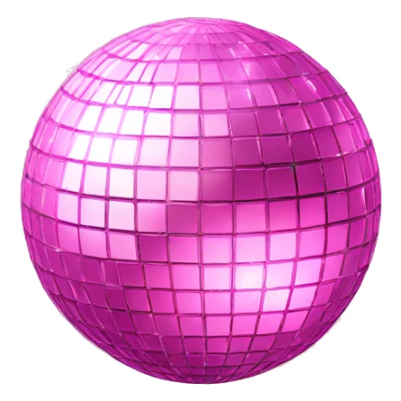 light Pink disco ball sticker