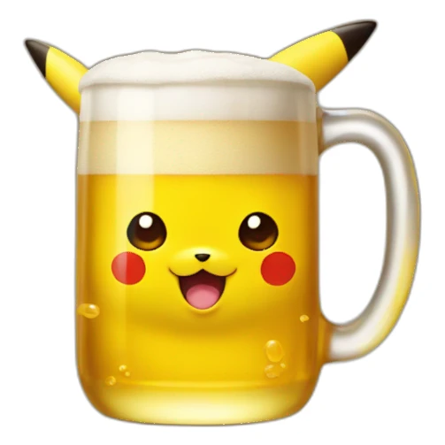 pikachu beer sticker