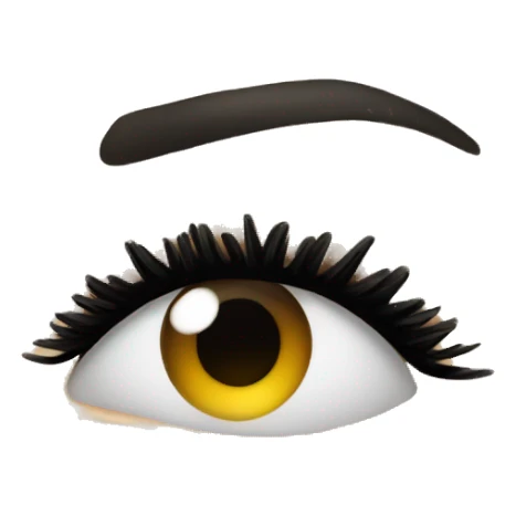 Black eyelash sticker