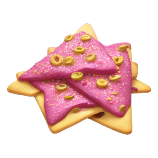Pink nachos with glitter  sticker