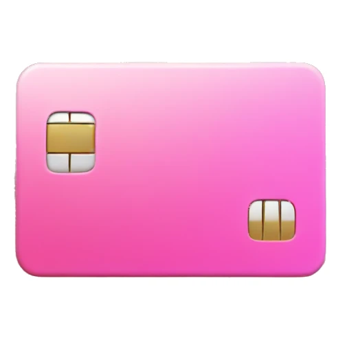 pink credit card sticker