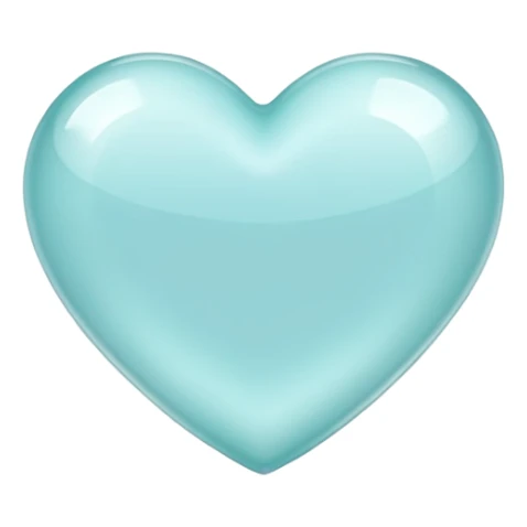 Pastel aquamarine heart sticker