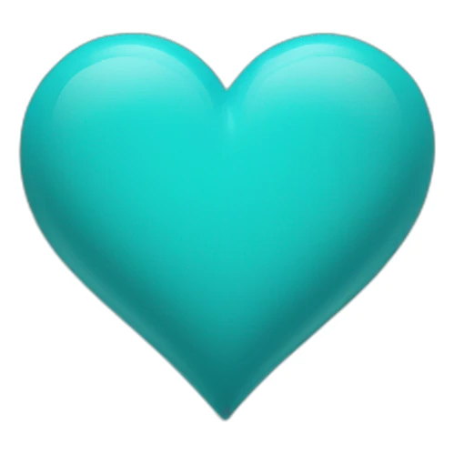 coeur bleu turquoise sticker
