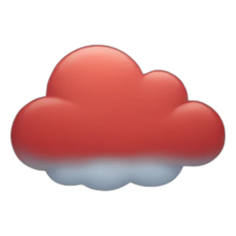 cloud red sticker