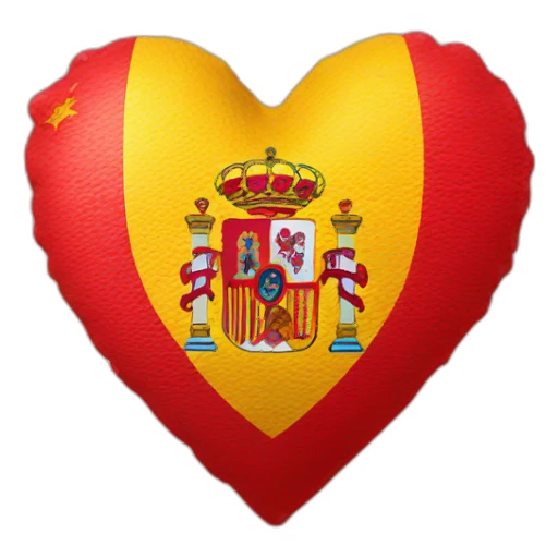 heart with spain flag sticker