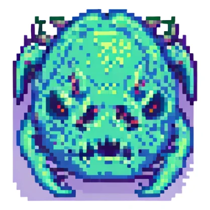 slime monster, red sticker