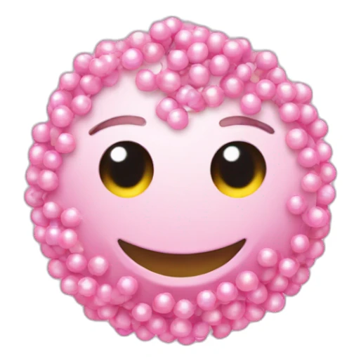 Du fil avec des perles rose dessus  sticker