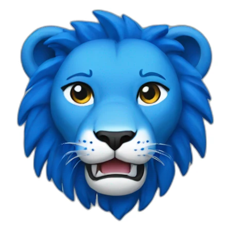detroit blue lion sticker