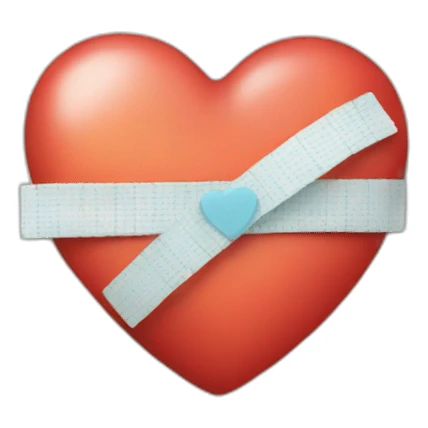 heart with a bandaid sticker