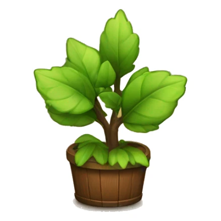 wood plant sticker