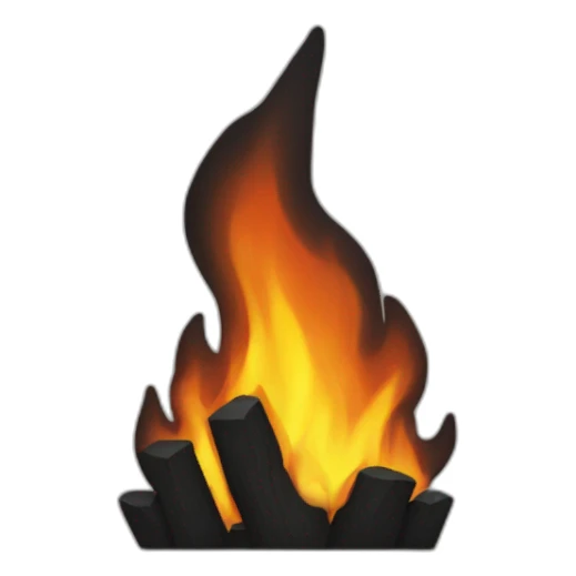 burning black sticker