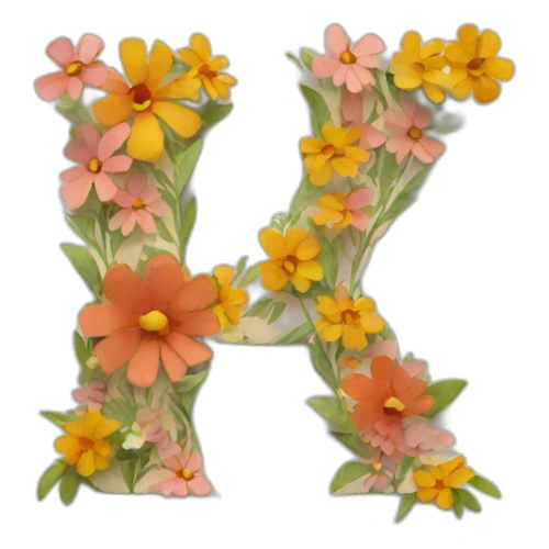 paper letter with flowers sticker