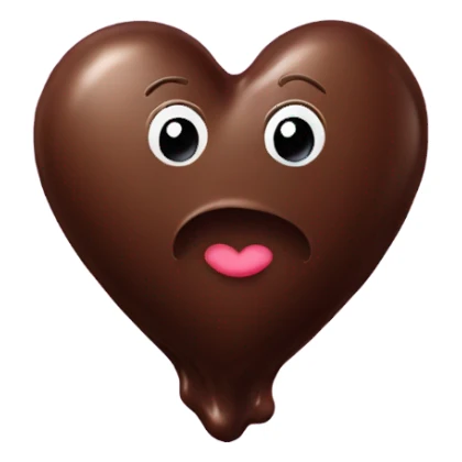one heart shaped chocolate truffle sticker