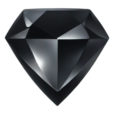 Black shiny jewel sticker
