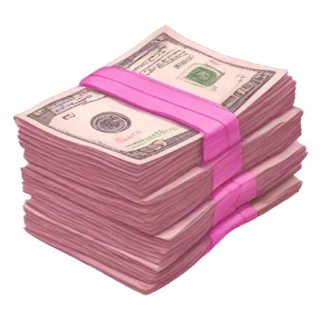 Pink money sticker