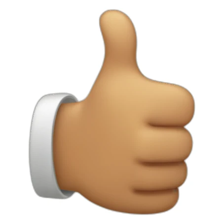 Two thumbs up sticker