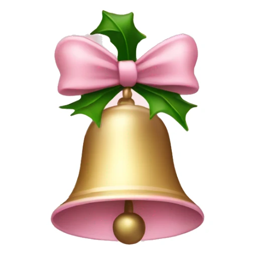 Light pink Christmas bells sticker