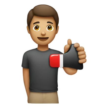  person holding the YouTube logo sticker