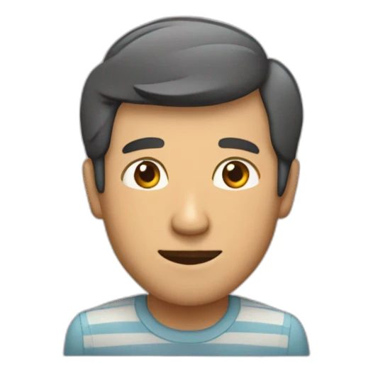 Hombre con dos rayas en la ceja sticker