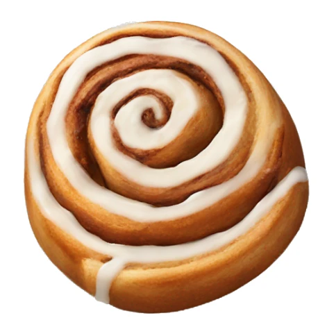 Cinnamon roll on plate sticker