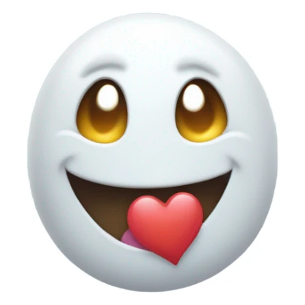 cute ghost kiss emoji sticker