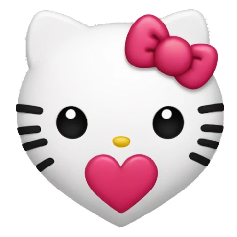 hello kitty heart sticker