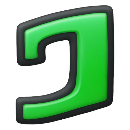 flat black rectangle with the word "back" on it in green  sticker