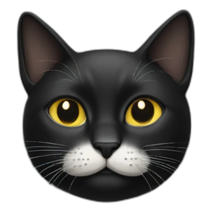 Black cat zoning out sticker