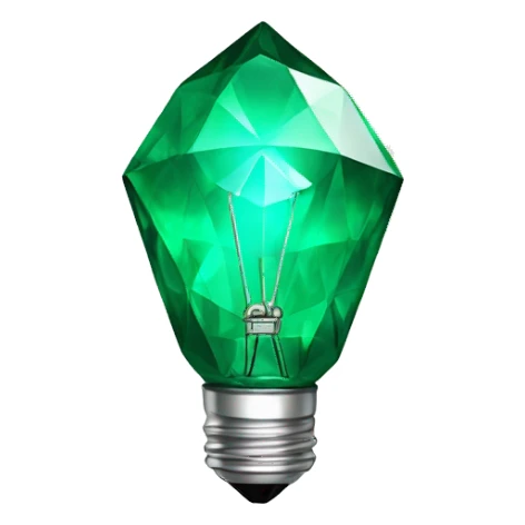 Emerald diamond light bulb sticker