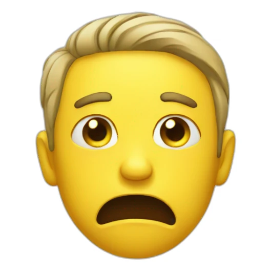 nauseated face emoji in yellow sticker