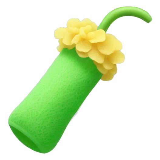 Synthetic mesh loofah sticker