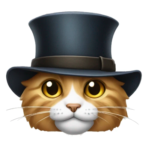 Cat wearing Sherlock Holmes hat sticker