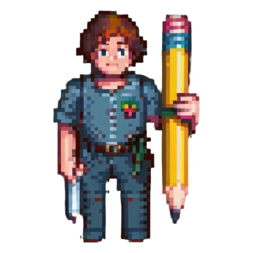 mano sosteniendo un lápiz sticker