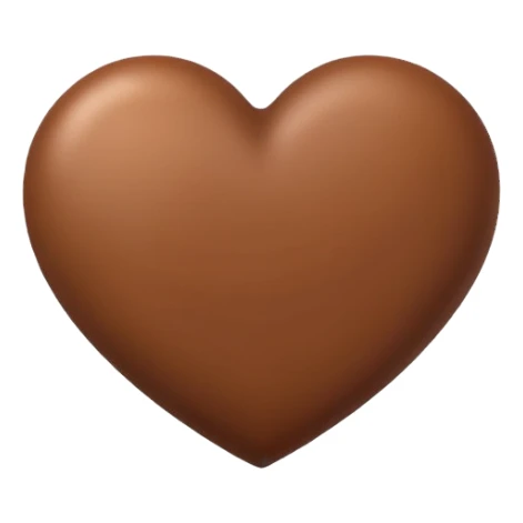 Brown heart sticker
