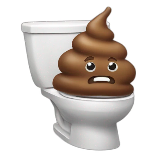 Poop toilet sticker