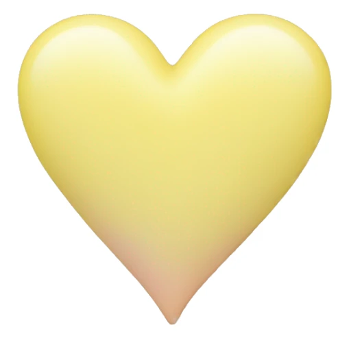 pastel yellow heart sticker