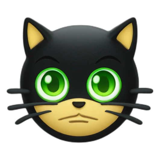 Chat noir au yeux vert sticker