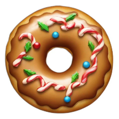 christmas donut sticker