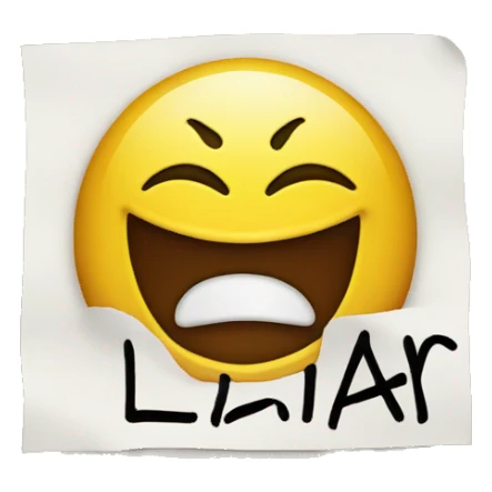 smilie with sign saying liar sticker