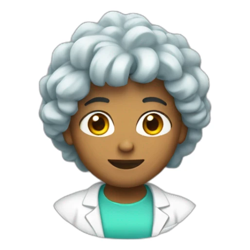 enfermera pelo rizado sticker